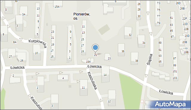 Jastrzębie-Zdrój, Łowicka, 21, mapa Jastrzębie-Zdrój