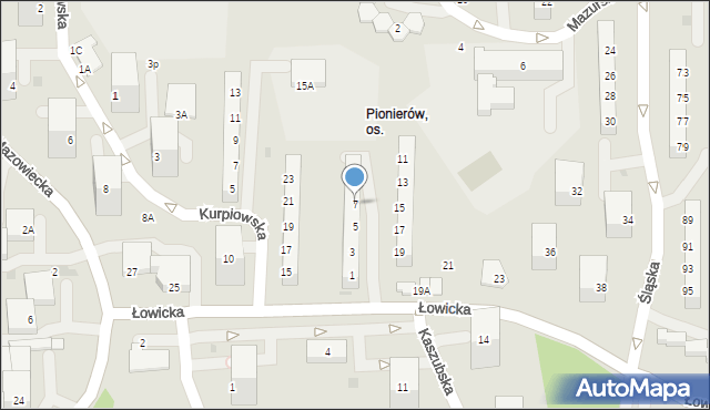 Jastrzębie-Zdrój, Łowicka, 7, mapa Jastrzębie-Zdrój