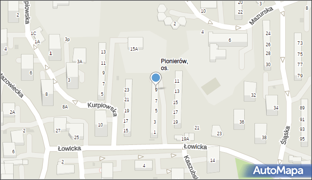 Jastrzębie-Zdrój, Łowicka, 9, mapa Jastrzębie-Zdrój