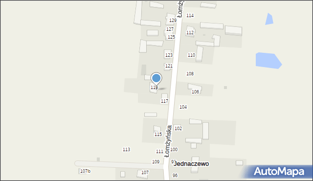 Jednaczewo, Łomżyńska, 119A, mapa Jednaczewo