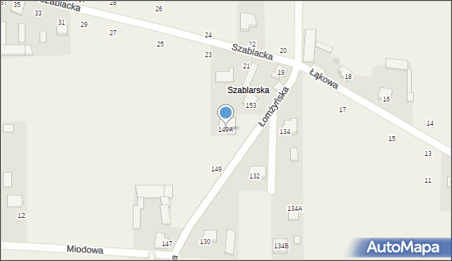 Jednaczewo, Łomżyńska, 149A, mapa Jednaczewo