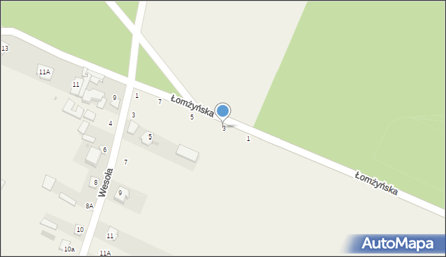 Jednaczewo, Łomżyńska, 3, mapa Jednaczewo