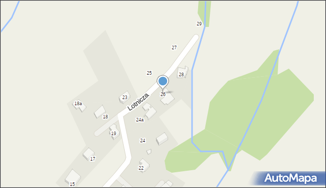 Jeżów Sudecki, Lotnicza, 26, mapa Jeżów Sudecki
