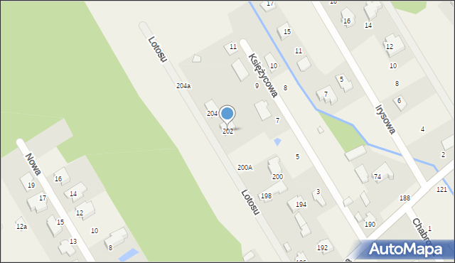 Józefin, Lotosu, 14, mapa Józefin