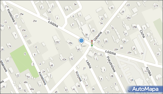 Justynów, Łódzka, 25a, mapa Justynów