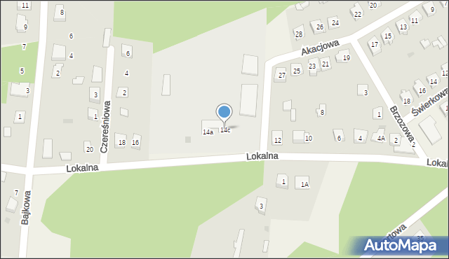 Kadzidło, Lokalna, 14c, mapa Kadzidło