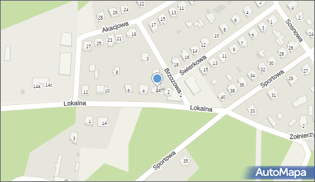 Kadzidło, Lokalna, 4A, mapa Kadzidło