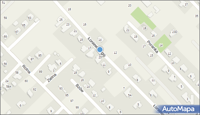 Kajetany, Łoniewskiego Karola, 13, mapa Kajetany