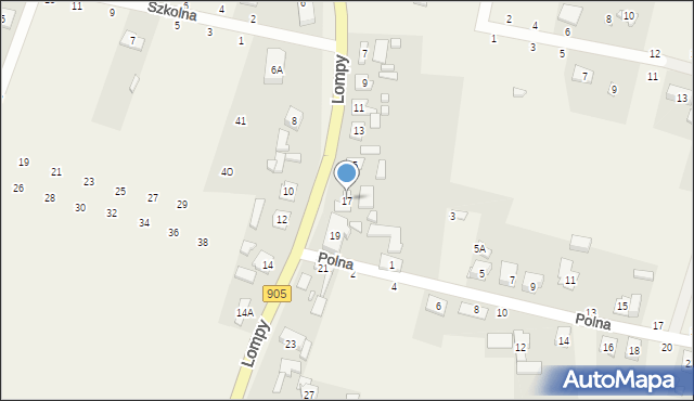 Kalina, Lompy Józefa, 17, mapa Kalina