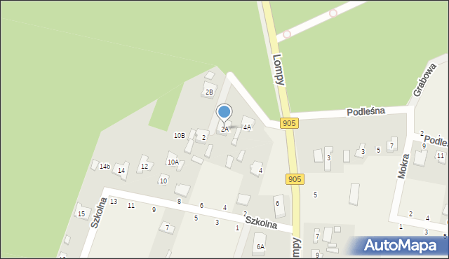 Kalina, Lompy Józefa, 2A, mapa Kalina