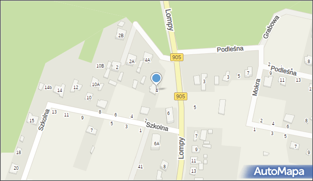 Kalina, Lompy Józefa, 4, mapa Kalina