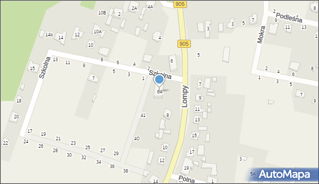 Kalina, Lompy Józefa, 6A, mapa Kalina