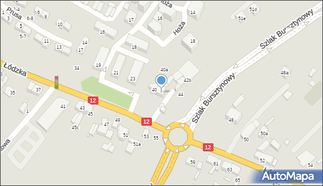Kalisz, Łódzka, 42, mapa Kalisza