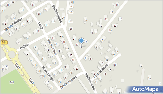 Kielce, Łopianowa, 1, mapa Kielc