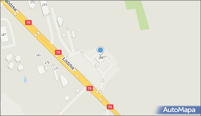 Kielce, Łódzka, 266, mapa Kielc