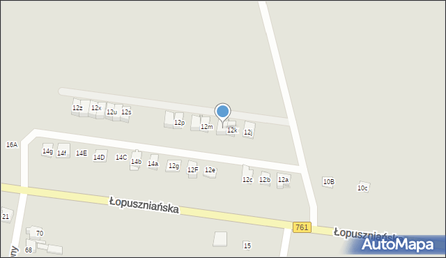 Kielce, Łopuszniańska, 12l, mapa Kielc