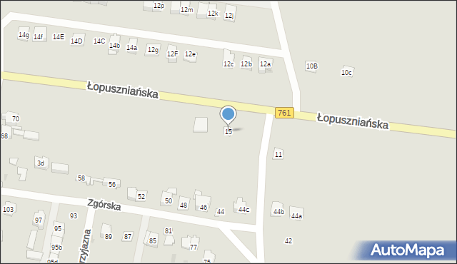 Kielce, Łopuszniańska, 15, mapa Kielc