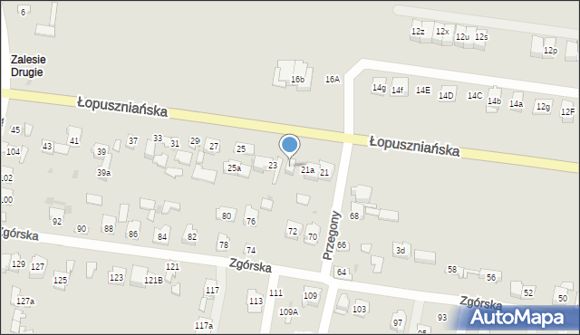 Kielce, Łopuszniańska, 21b, mapa Kielc