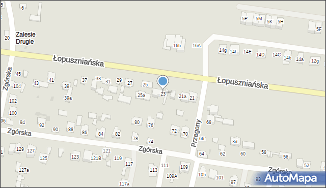 Kielce, Łopuszniańska, 23, mapa Kielc