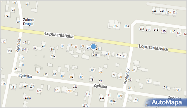 Kielce, Łopuszniańska, 25b, mapa Kielc