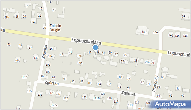 Kielce, Łopuszniańska, 33B, mapa Kielc