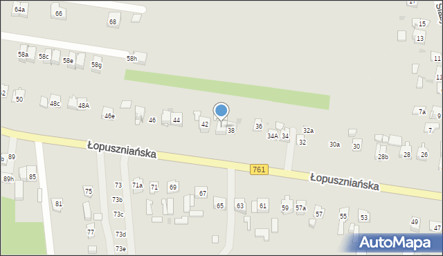 Kielce, Łopuszniańska, 40, mapa Kielc