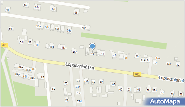 Kielce, Łopuszniańska, 46, mapa Kielc