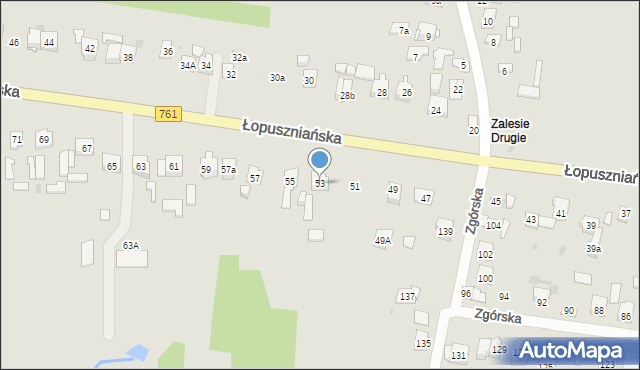 Kielce, Łopuszniańska, 53, mapa Kielc