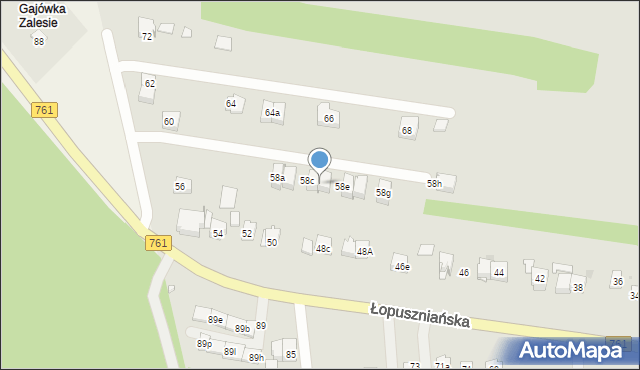Kielce, Łopuszniańska, 58d, mapa Kielc