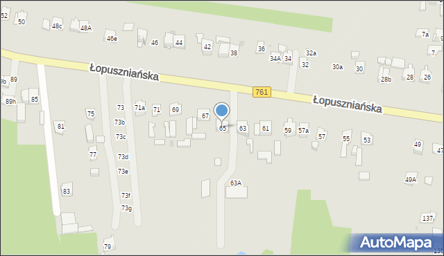 Kielce, Łopuszniańska, 65, mapa Kielc