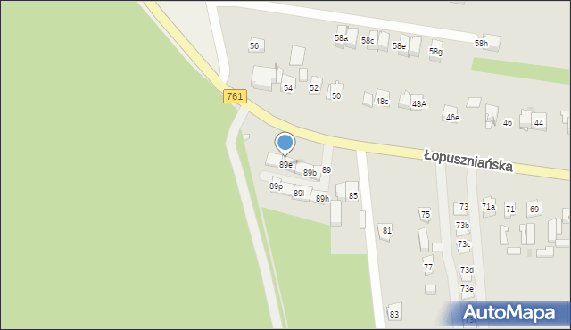 Kielce, Łopuszniańska, 89e, mapa Kielc