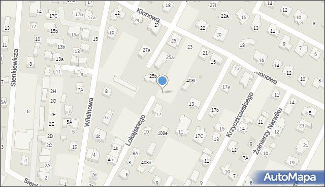 Kiełpin, Lokajskiego Eugeniusza, 14, mapa Kiełpin