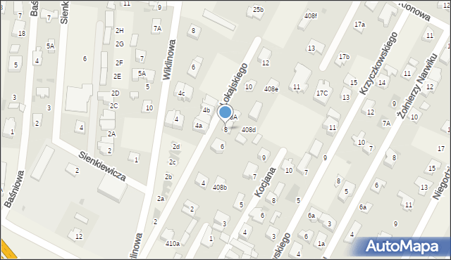 Kiełpin, Lokajskiego Eugeniusza, 8, mapa Kiełpin