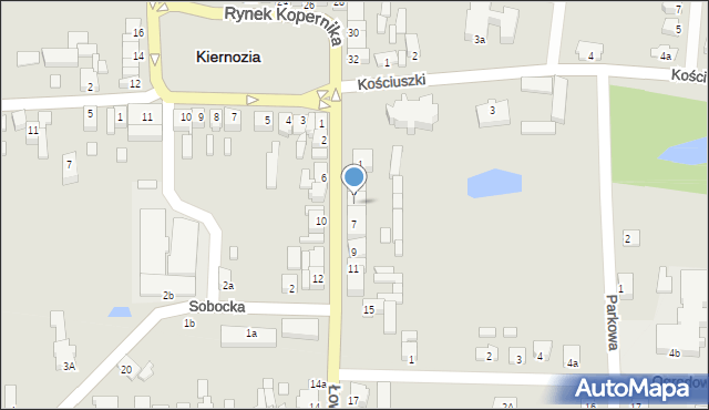 Kiernozia, Łowicka, 3a, mapa Kiernozia