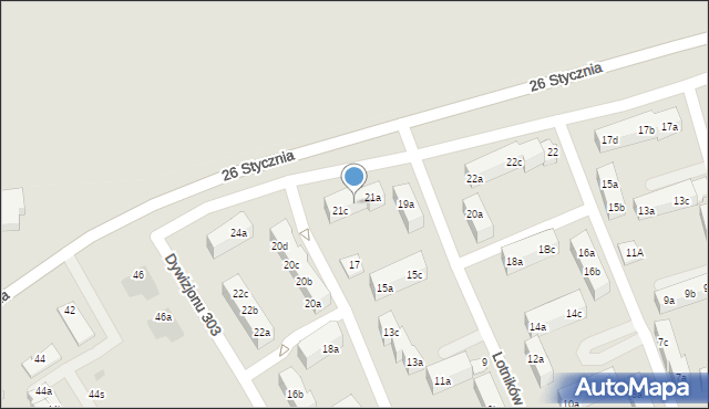 Knurów, Lotników, 21b, mapa Knurów