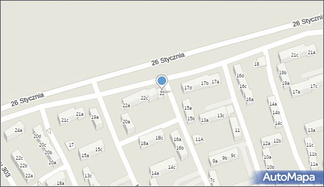 Knurów, Lotników, 22, mapa Knurów