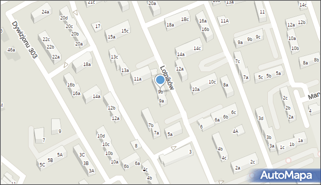 Knurów, Lotników, 9b, mapa Knurów