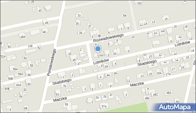 Kobyłka, Lotników, 1, mapa Kobyłka