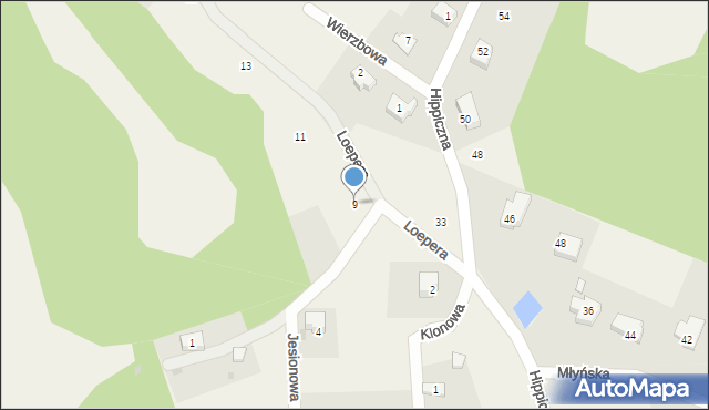 Koleczkowo, Loepera Alfreda, 9, mapa Koleczkowo