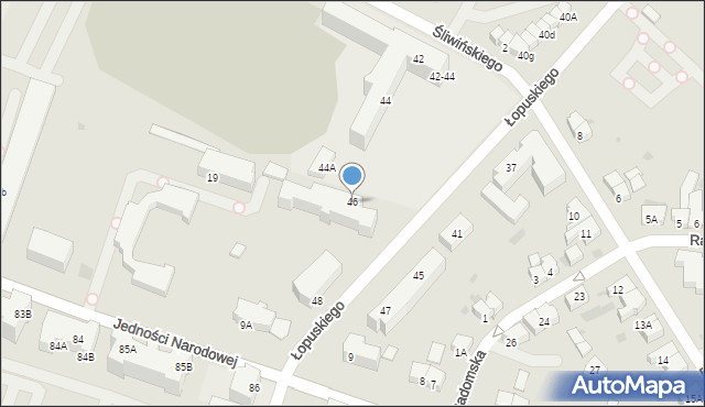 Kołobrzeg, Łopuskiego Edmunda, ppor., 46, mapa Kołobrzegu