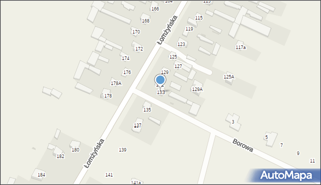 Konarzyce, Łomżyńska, 133, mapa Konarzyce