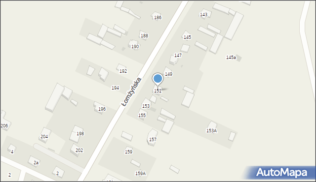 Konarzyce, Łomżyńska, 151, mapa Konarzyce