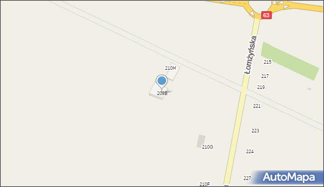 Konarzyce, Łomżyńska, 208B, mapa Konarzyce