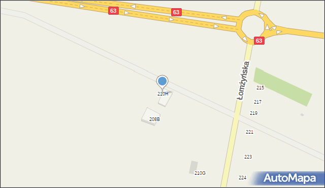 Konarzyce, Łomżyńska, 210H, mapa Konarzyce