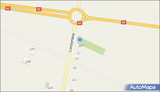 Konarzyce, Łomżyńska, 215, mapa Konarzyce