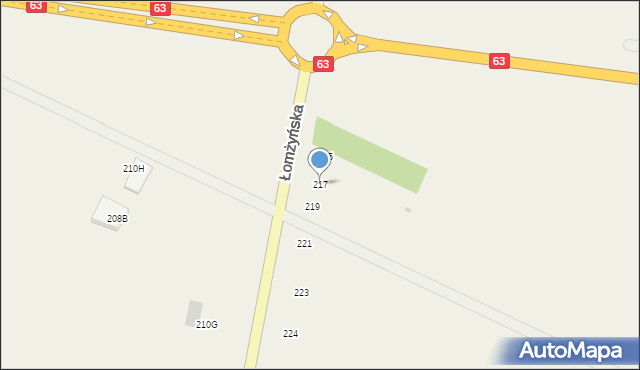 Konarzyce, Łomżyńska, 217, mapa Konarzyce