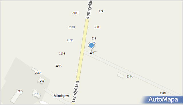 Konarzyce, Łomżyńska, 239, mapa Konarzyce