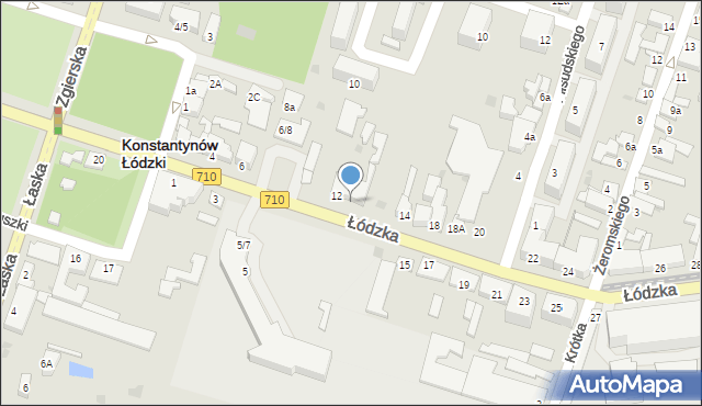 Konstantynów Łódzki, Łódzka, 12a, mapa Konstantynów Łódzki