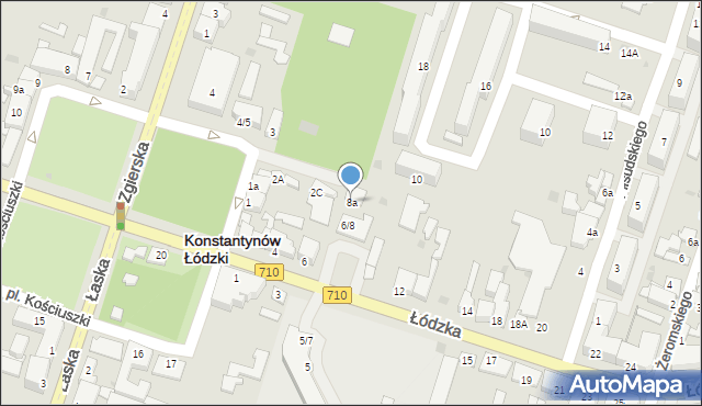 Konstantynów Łódzki, Łódzka, 8a, mapa Konstantynów Łódzki