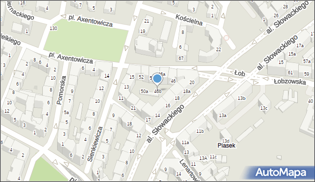 Kraków, Łobzowska, 46b, mapa Krakowa